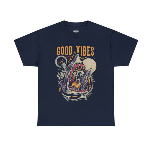 Unisex Good Vibes Only Heavy Cotton Tee