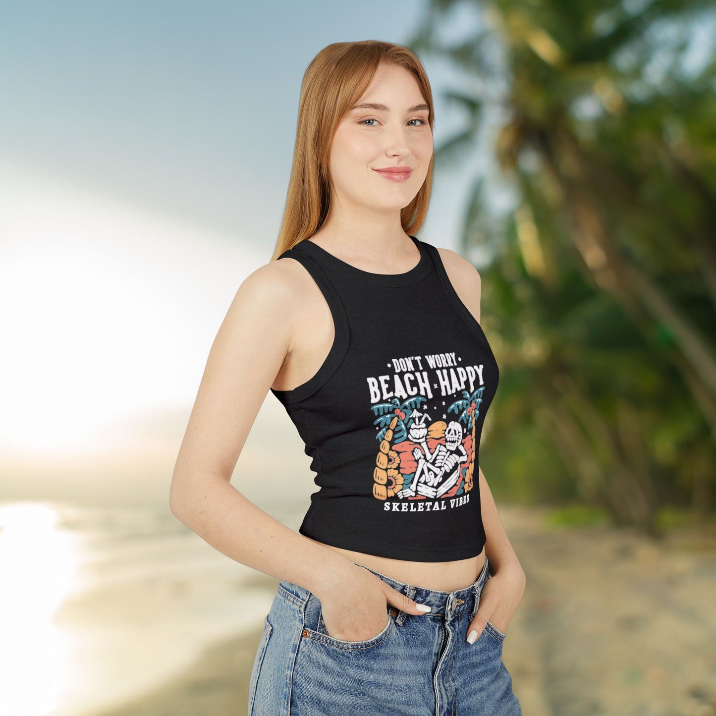 Women's Don't Worry Beach Happy Micro Tank