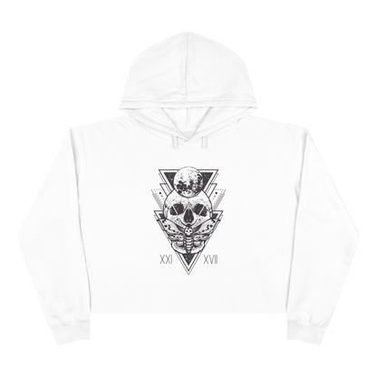 Women's Death Moth Skull Cropped Hoodie