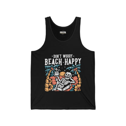 Unisex Don't Worry Beach Happy Tank