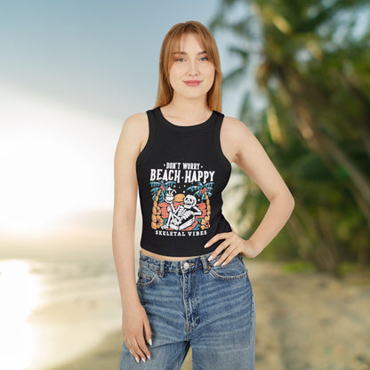 Women's Don't Worry Beach Happy Micro Tank