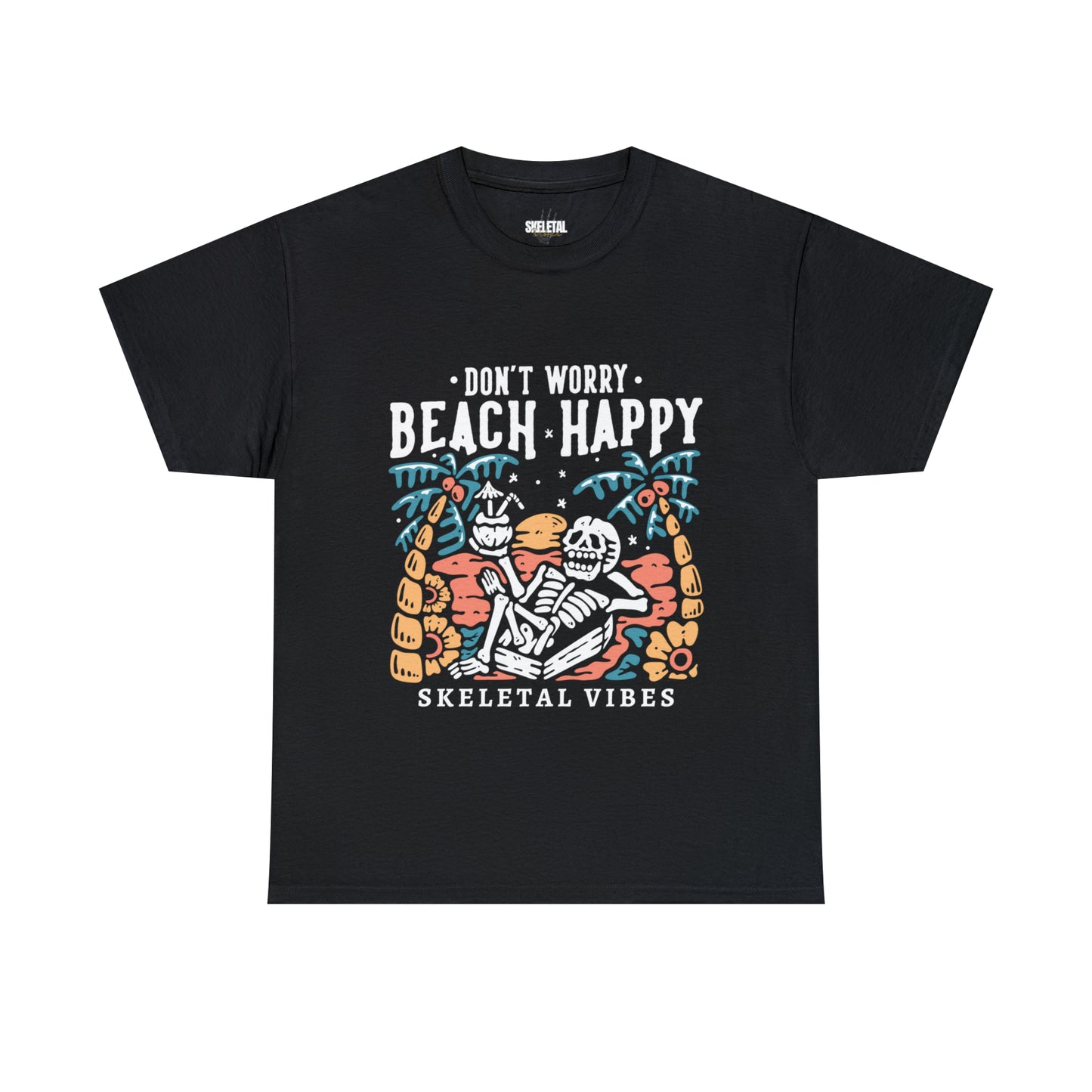 Unisex Don't Worry Beach Happy Heavy Cotton Tee