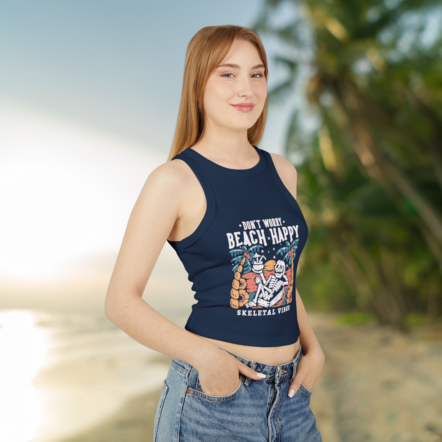 Women's Don't Worry Beach Happy Micro Tank