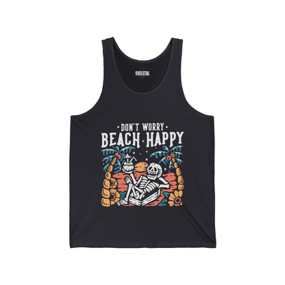 Unisex Don't Worry Beach Happy Tank