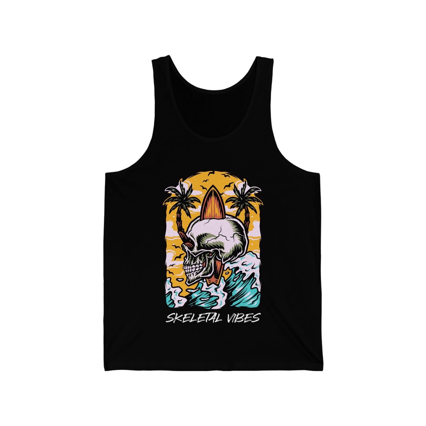 Unisex Beach Skull Tank