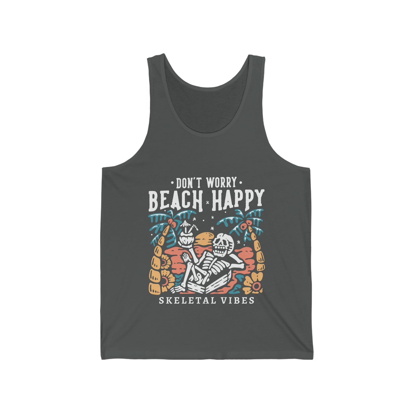 Unisex Don't Worry Beach Happy Tank