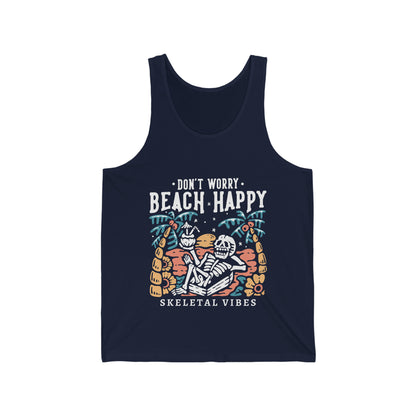 Unisex Don't Worry Beach Happy Tank