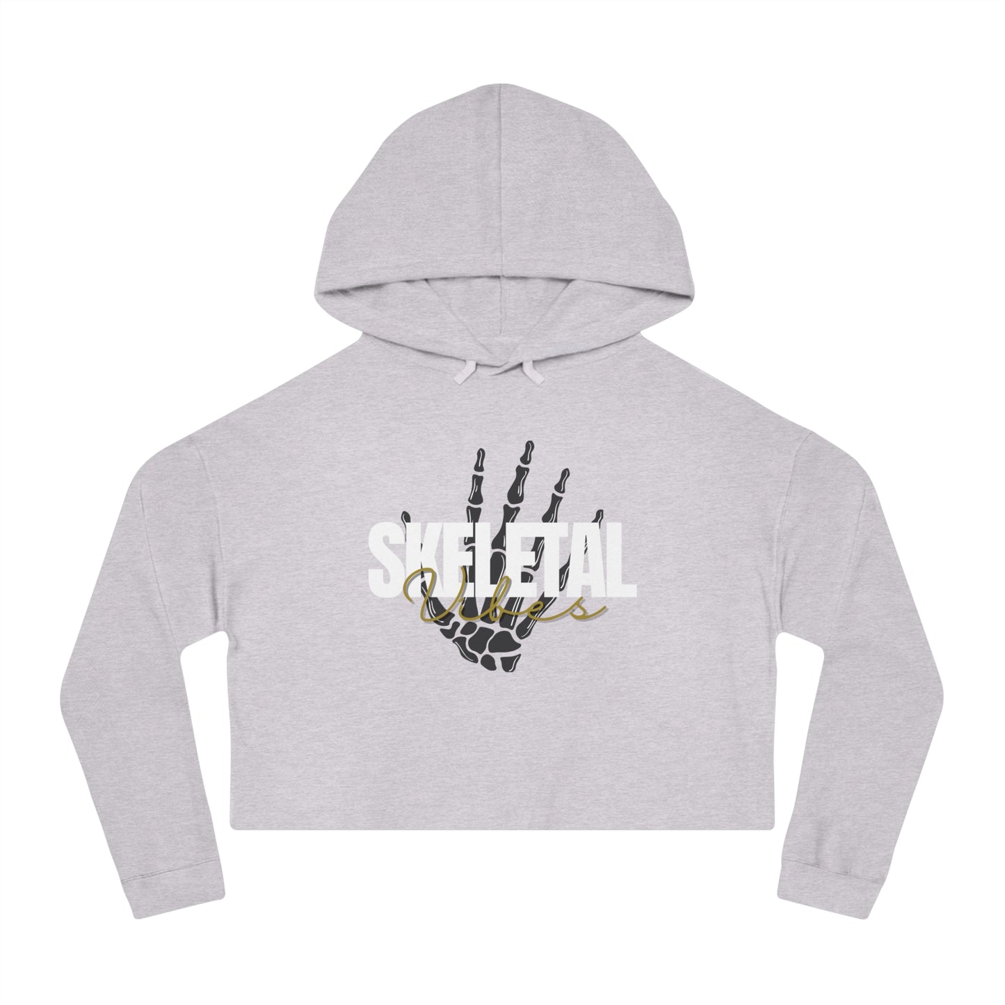 Women's Skeletal Vibes Cropped Hoodie