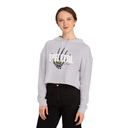 Women's Skeletal Vibes Cropped Hoodie