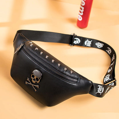 Leather Skull Fanny Pack