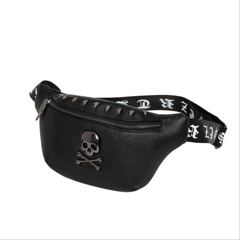 Leather Skull Fanny Pack