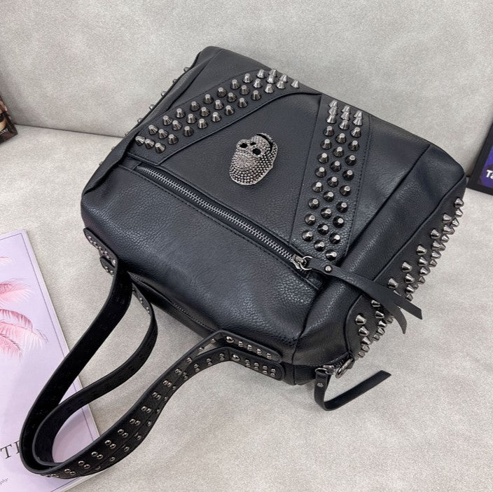 Leather Skull Shoulder Bag