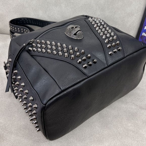 Leather Skull Shoulder Bag