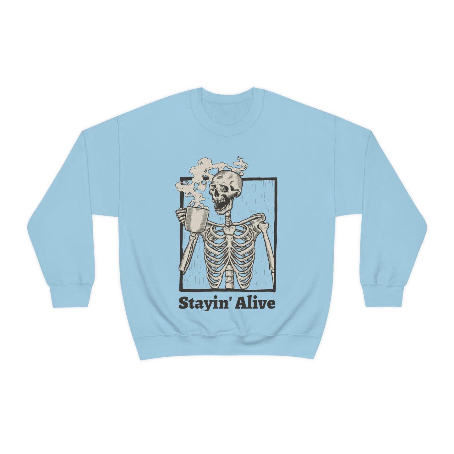 Unisex Staying Alive Heavy Blend Crewneck Sweatshirt